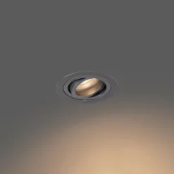 QAZQA Schlafzimmerlampen|Küchenlampen*6er-Set moderne Einbaustrahler Gunmetal GU10 50mm rund schwenkbar - Rondoo