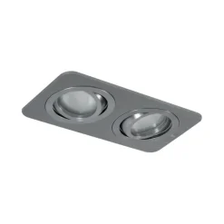 QAZQA Badezimmerlampen|Außenstrahler*6er-Set Runde Einbaustrahler Gunmetal GU10 50mm Verstellbar IP44 2-Lichter - Alberto