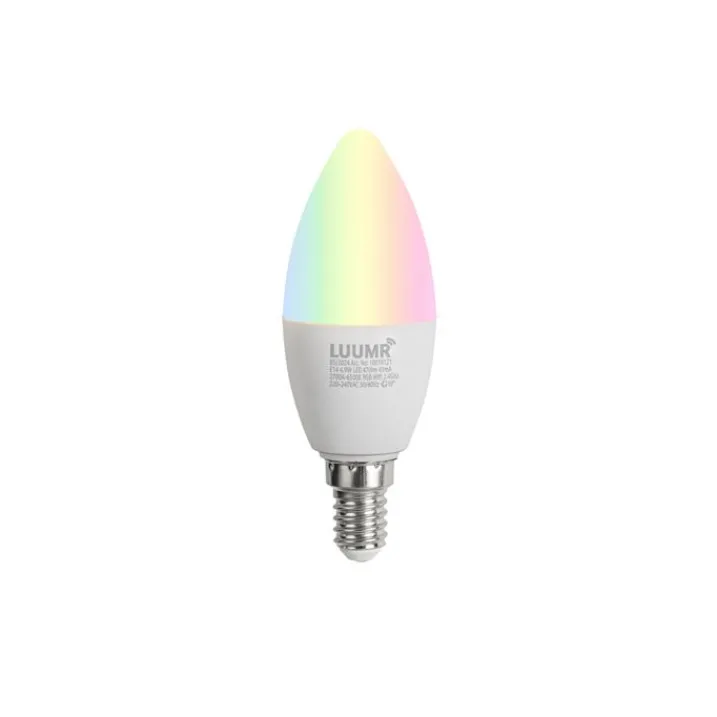 LUUMR Preisvorteil Auf Leuchtmittel|Smarte Glühbirnen*5er-Set Smart E14 LED-Lampen C37 Opal RGBW 4,9W 470 lm 2700-6500K