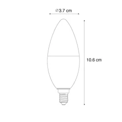LUUMR Preisvorteil Auf Leuchtmittel|Smarte Glühbirnen*5er-Set Smart E14 LED-Lampen C37 Opal RGBW 4,9W 470 lm 2700-6500K