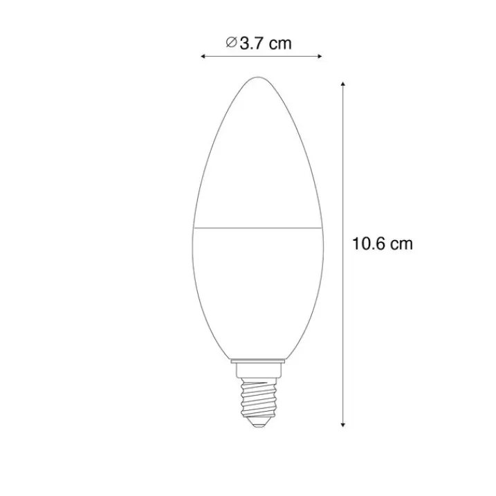 LUUMR Preisvorteil Auf Leuchtmittel|Smarte Glühbirnen*5er-Set Smart E14 LED-Lampen C37 Opal RGBW 4,9W 470 lm 2700-6500K