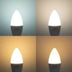 LUUMR Preisvorteil Auf Leuchtmittel|Smarte Glühbirnen*5er-Set Smart E14 LED-Lampen C37 Opal RGBW 4,9W 470 lm 2700-6500K