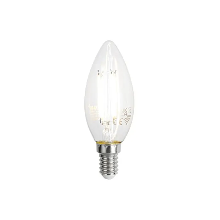 LUUMR Preisvorteil Auf Leuchtmittel|Smarte Glühbirnen*5er-Set Smart E14 LED-Lampen C35 Klar 4.2W 470 lm 2700-6500K