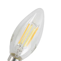 LUUMR Preisvorteil Auf Leuchtmittel|Smarte Glühbirnen*5er-Set Smart E14 LED-Lampen C35 Klar 4.2W 470 lm 2700-6500K