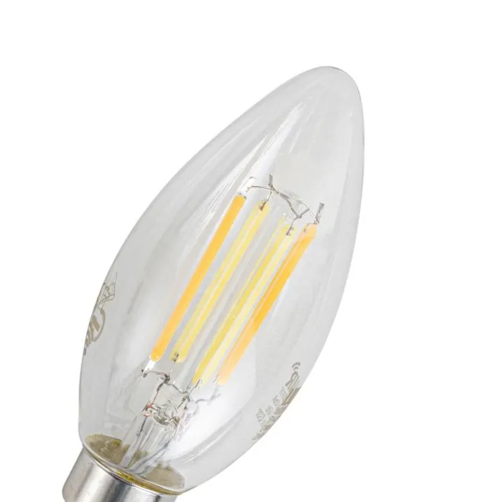 LUUMR Preisvorteil Auf Leuchtmittel|Smarte Glühbirnen*5er-Set Smart E14 LED-Lampen C35 Klar 4.2W 470 lm 2700-6500K