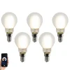 LUUMR Preisvorteil Auf Leuchtmittel|Smarte Glühbirnen*5er-Set Smart E14 LED-Lampen P45 Matt 4,2 W 470 lm 2700-6500 K