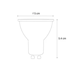 LUUMR Preisvorteil Auf Leuchtmittel|Smarte Glühbirnen*5er-Set Smart GU10 50mm Dimmbare LED-Lampen Opal RGBW 4,7W 400 lm 2700-6500K