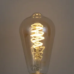 QAZQA Preisvorteil Auf Leuchtmittel|Led Lampen*3er-Set smarte E27 dimmbare LED-Glühbirne ST64 4,9W 320 lm 2500K inkl. Zigbee Smart Hub