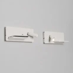 QAZQA Professional Schlafzimmerlampen|Wohnzimmerlampen*2er-Set Wandleuchten weiß inkl. LED mit USB und Induktionsladegerät - Riza