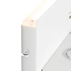 QAZQA Professional Schlafzimmerlampen|Wohnzimmerlampen*2er-Set Wandleuchten weiß inkl. LED mit USB und Induktionsladegerät - Riza