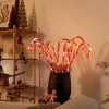 Luca Lighting Led-Außenleuchten*5er-Set Weihnachtsstecker rot mit weißen Zuckerstangen inkl. LED mit Timer IP44 - Melchior