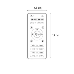 QAZQA Schlafzimmerlampen|Küchenlampen*Fernbedienung Weiß CCT - Magnetisch