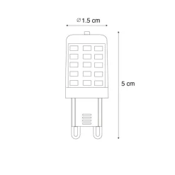LUEDD Led Lampen*G9 Dimmbare LED-Glühbirne 3,2W 250LM 2200K