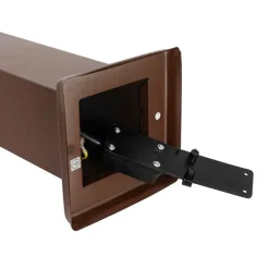 QAZQA Stehlampen Außen|Gartenbeleuchtung*Gartenleuchte Rostbraun 80 cm mit Steckdose IP44 - Malios