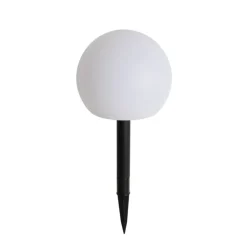 QAZQA Gartenbeleuchtung|Led-Außenleuchten*Gartenleuchte weiß 20 cm inkl. LED IP44 Solar RGBW - Ludger