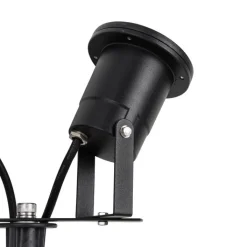 QAZQA Gartenbeleuchtung|Außenstrahler*Gartenstrahler schwarz inkl. Kabel und Stecker 2-flammig IP65 - Basic