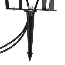 QAZQA Gartenbeleuchtung|Außenstrahler*Gartenstrahler schwarz inkl. Kabel und Stecker 2-flammig IP65 - Basic