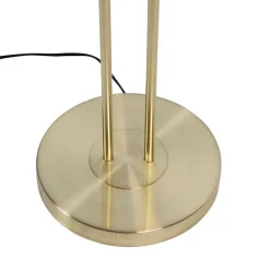 QAZQA Lampen Für Dein Homeoffice|Schlafzimmerlampen*Goldene Stehlampe mit Lesearm inkl. LED und USB-Anschluss - Sevilla