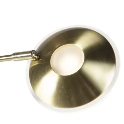 QAZQA Lampen Für Dein Homeoffice|Schlafzimmerlampen*Goldene Stehlampe mit Lesearm inkl. LED und USB-Anschluss - Sevilla