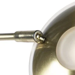 QAZQA Lampen Für Dein Homeoffice|Schlafzimmerlampen*Goldene Stehlampe mit Lesearm inkl. LED und USB-Anschluss - Sevilla