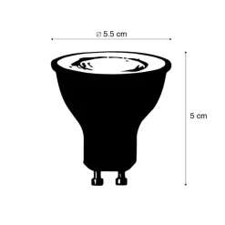 LUEDD Led Lampen*GU10 LED-Lampe 50mm Opal 8,5W 950 lm 3000K