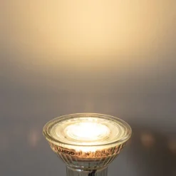 LUEDD Led Lampen*GU10 50mm dimmbare Kelvin LED-Glühbirne klar 4,9W 400 lm 2200-3000K