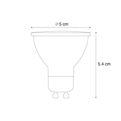 LUEDD Led Lampen*GU10 50mm Dimmbare LED-Glühbirnen Klar 4,9W 500 lm 2700K