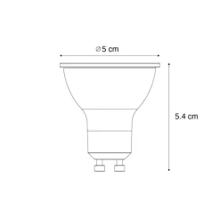 LUEDD Led Lampen*GU10 50mm Dimmbare LED-Glühbirne Klar 2,5W 450 lm 3000K