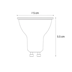 LUEDD Led Lampen*GU10 3-Stufen dimmbare LED-Glühbirne 3W 198lm 2000-6000K
