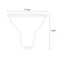LUEDD Led Lampen*GU10 3-Stufen-Dimmbare Kelvin LED Lampe 70mm 6W 500 lm 2200 - 3600K