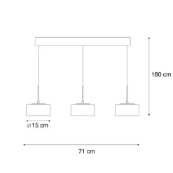 Paul Neuhaus Schlafzimmerlampen|Küchenlampen*Hanglamp zwart met smoke glas incl. LED 3-lichts easylift - Rika