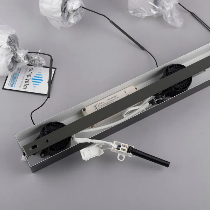 Paul Neuhaus Schlafzimmerlampen|Küchenlampen*Hanglamp zwart met smoke glas incl. LED 3-lichts easylift - Rika