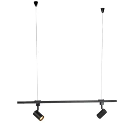 QAZQA Deckenstrahler|Aufbaustrahler*Hängebeschlag für 1-Phasenschiene schwarz - Iconic