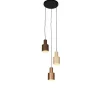 Trio Leuchten Pendelleuchten|Wohnzimmerlampen*Hängelampe aus Bronze mit Taupe und Beige, 3-flammig – Ans