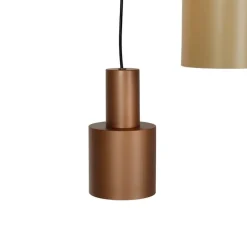 Trio Leuchten Pendelleuchten|Wohnzimmerlampen*Hängelampe aus Bronze mit Taupe und Beige, 3-flammig – Ans