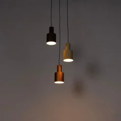 Trio Leuchten Pendelleuchten|Wohnzimmerlampen*Hängelampe aus Bronze mit Taupe und Beige, 3-flammig – Ans