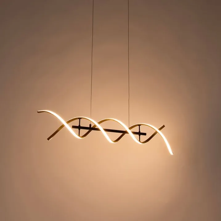 Trio Leuchten Led-Pendelleuchten|Pendelleuchten*Hängelampe Gold inkl. LED 3-stufig dimmbar in Kelvin - Henk