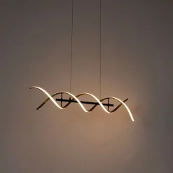 Trio Leuchten Led-Pendelleuchten|Pendelleuchten*Hängelampe Gold inkl. LED 3-stufig dimmbar in Kelvin - Henk