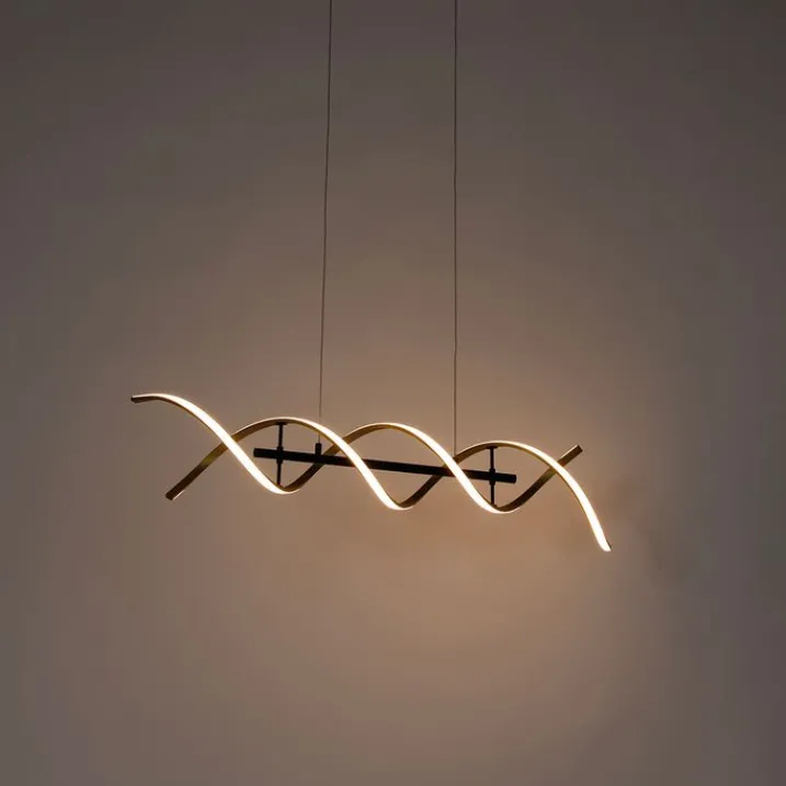 Trio Leuchten Led-Pendelleuchten|Pendelleuchten*Hängelampe Gold inkl. LED 3-stufig dimmbar in Kelvin - Henk