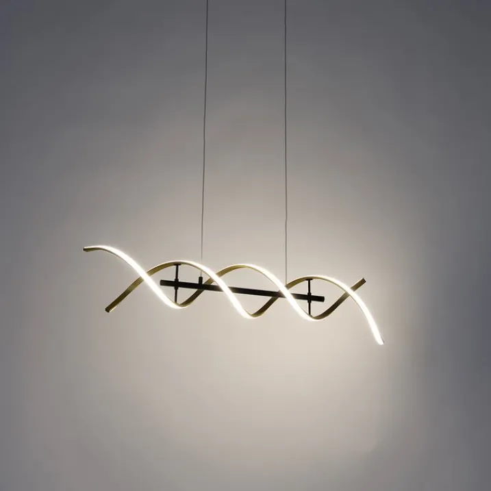 Trio Leuchten Led-Pendelleuchten|Pendelleuchten*Hängelampe Gold inkl. LED 3-stufig dimmbar in Kelvin - Henk