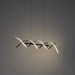 Trio Leuchten Led-Pendelleuchten|Pendelleuchten*Hängelampe Gold inkl. LED 3-stufig dimmbar in Kelvin - Henk