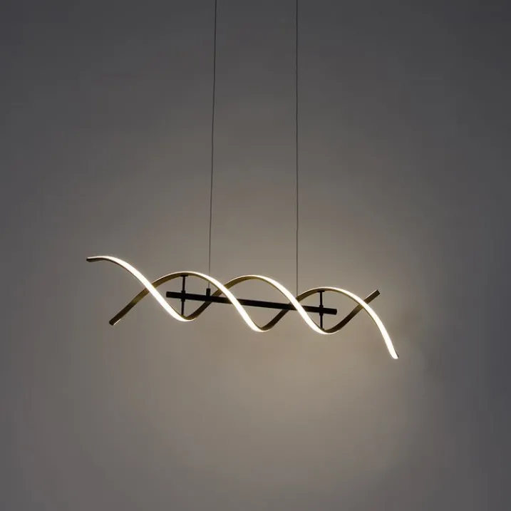 Trio Leuchten Led-Pendelleuchten|Pendelleuchten*Hängelampe Gold inkl. LED 3-stufig dimmbar in Kelvin - Henk