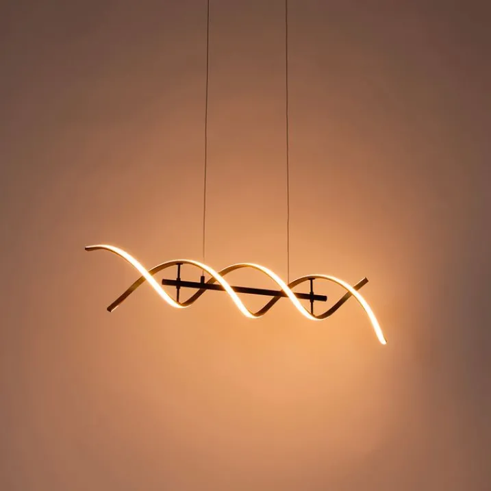 Trio Leuchten Led-Pendelleuchten|Pendelleuchten*Hängelampe Gold inkl. LED 3-stufig dimmbar in Kelvin - Henk