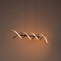 Trio Leuchten Led-Pendelleuchten|Pendelleuchten*Hängelampe Gold inkl. LED 3-stufig dimmbar in Kelvin - Henk