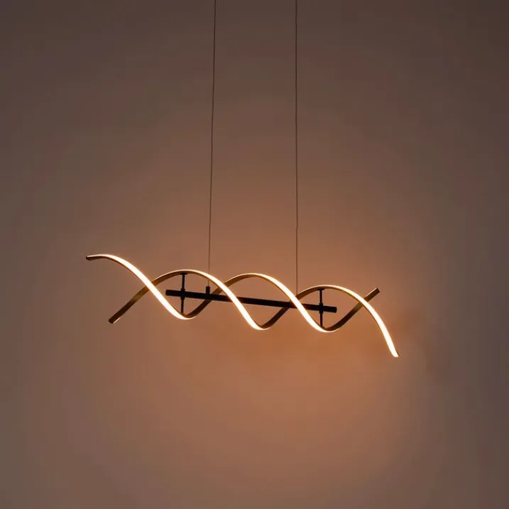 Trio Leuchten Led-Pendelleuchten|Pendelleuchten*Hängelampe Gold inkl. LED 3-stufig dimmbar in Kelvin - Henk