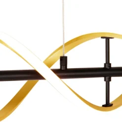 Trio Leuchten Led-Pendelleuchten|Pendelleuchten*Hängelampe Gold inkl. LED 3-stufig dimmbar in Kelvin - Henk