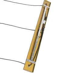 QAZQA Pendelleuchten|Wohnzimmerlampen*Hängelampe gold mit braunem Glas 30 cm länglich 3-flammig - Kevin