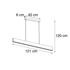 Paul Neuhaus Led-Pendelleuchten|Pendelleuchten*Hängelampe Holz 121 cm inkl. LED mit Fernbedienung - Ajdin