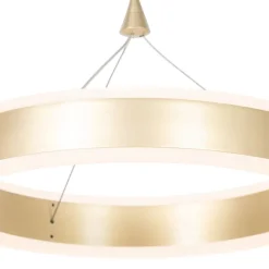 QAZQA Led-Pendelleuchten|Pendelleuchten*Hängelampe Messing 30 cm inkl. LED 3-stufig dimmbar - Lyani