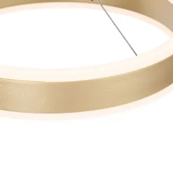 QAZQA Schlafzimmerlampen|Küchenlampen*Hängelampe Messing länglich inkl. LED 3-stufig dimmbar 3-flammig - Lyani